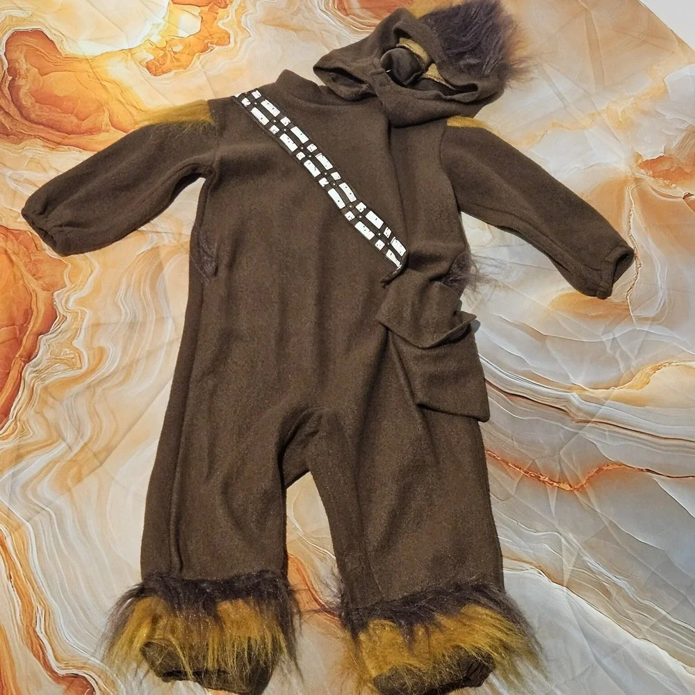 Star Wars Chewbacca Wookiee Toddler Costume Rubie's Jumpsuit Hood Halloween